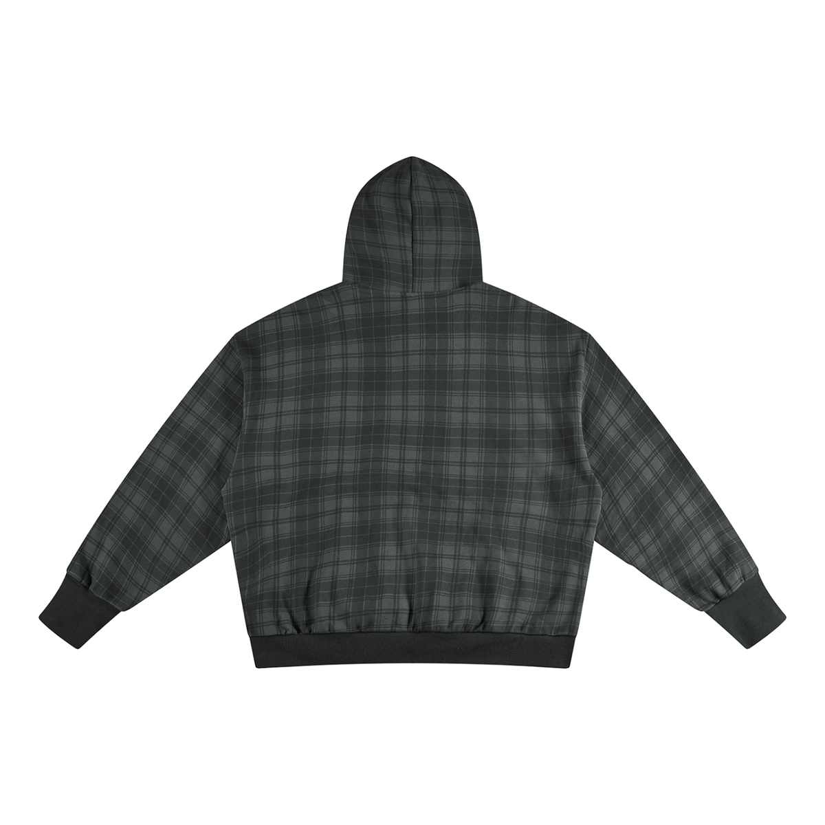 Felpa con cappuccio unisex a quadri color block