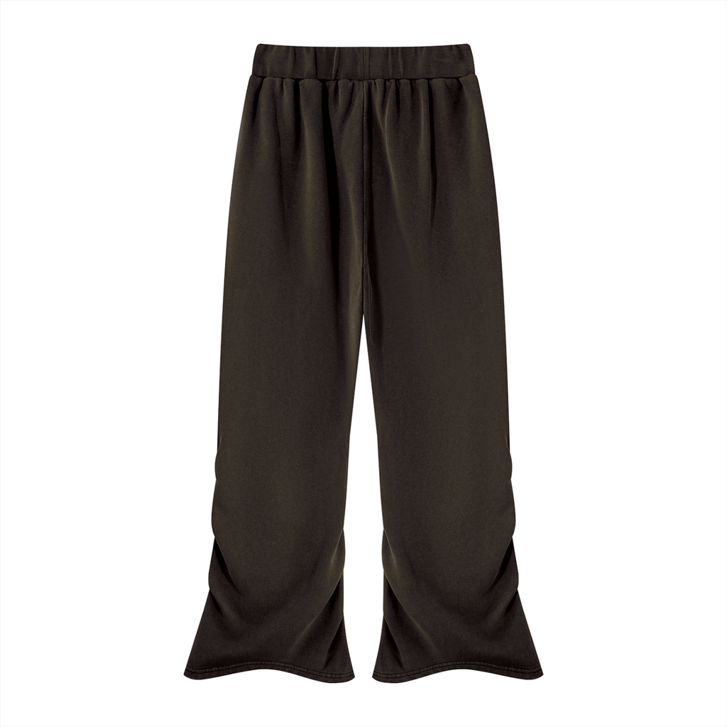 Pantaloni della tuta da donna arricciati con lavaggio vintage