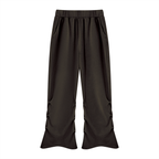 Pantaloni della tuta da donna arricciati con lavaggio vintage
