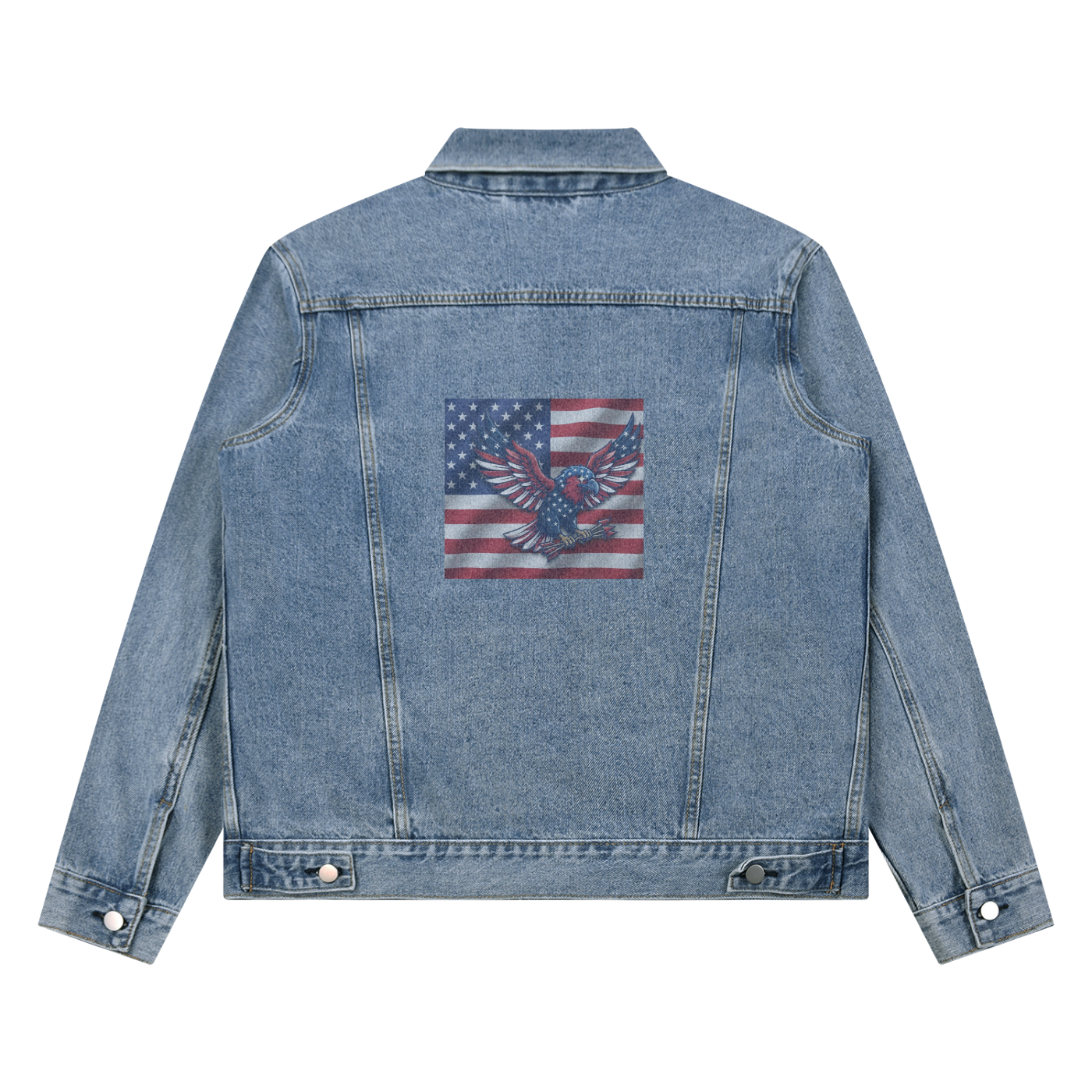 Unisex Vintage Wash Denim Jacket