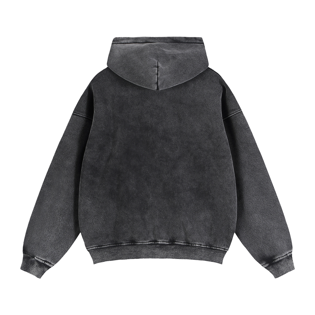 Felpa con cappuccio boxy in pile con zip frontale