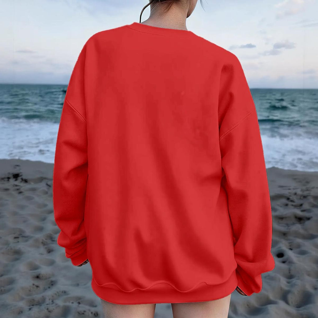 Women's Drop Shoulder Crew Neck Sweatshirt|DTF