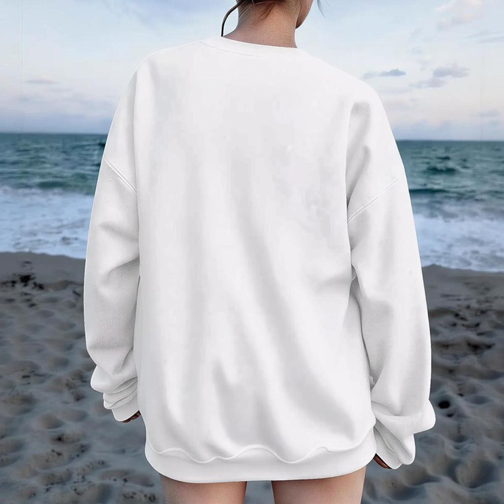 Women's Drop Shoulder Crew Neck Sweatshirt|DTF