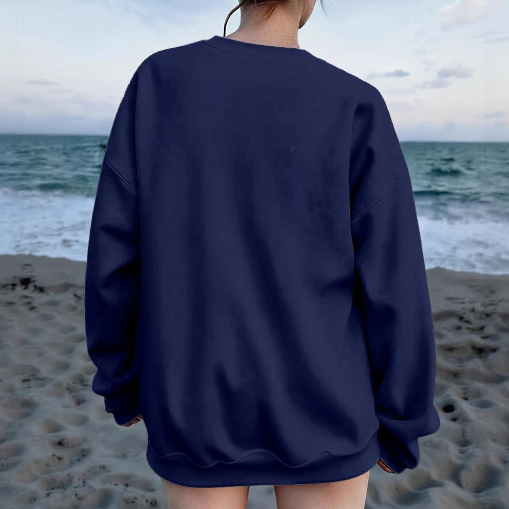 Women's Drop Shoulder Crew Neck Sweatshirt|DTF