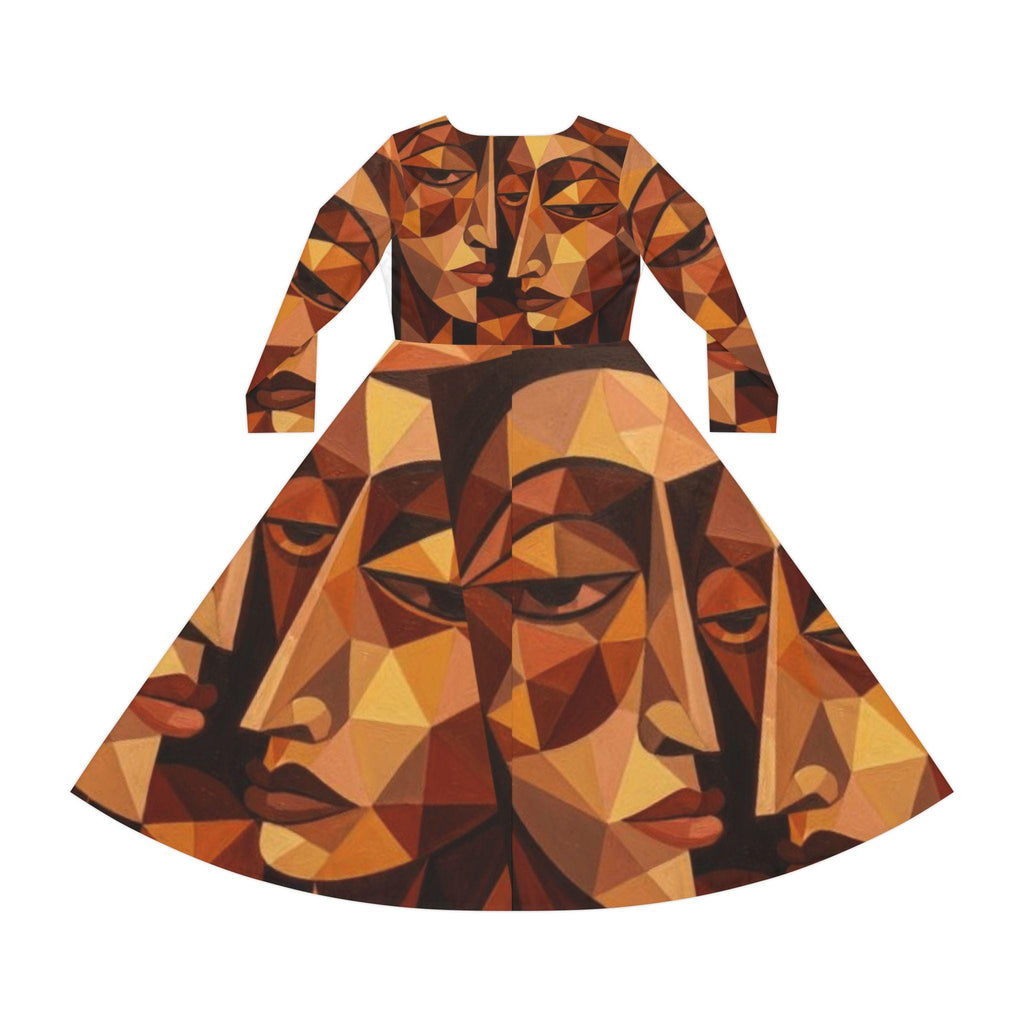 Women's Long Sleeve Dance Dress (AOP) "No More Stolen Sisters!" #mmiwg Collection