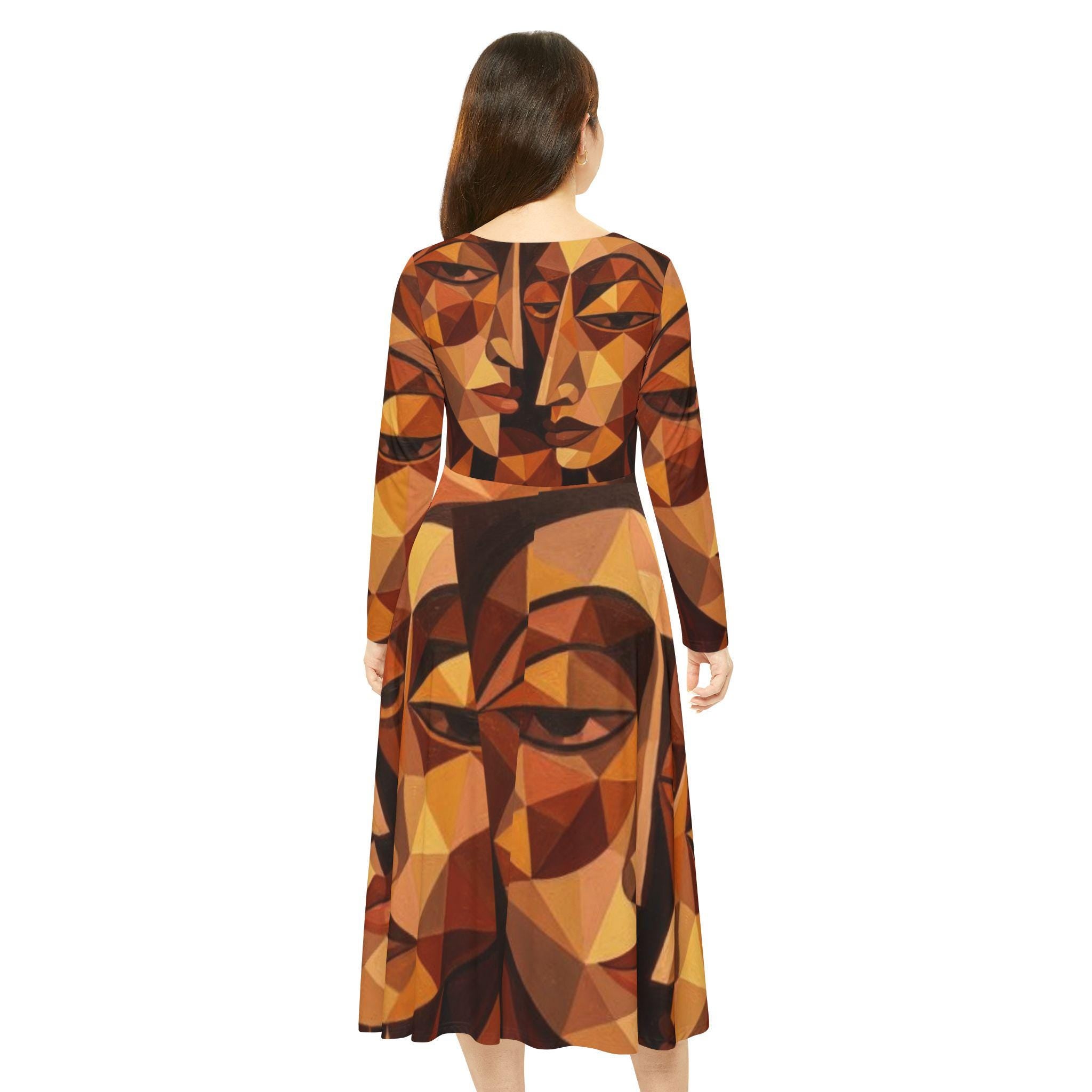 Women's Long Sleeve Dance Dress (AOP) "No More Stolen Sisters!" #mmiwg Collection