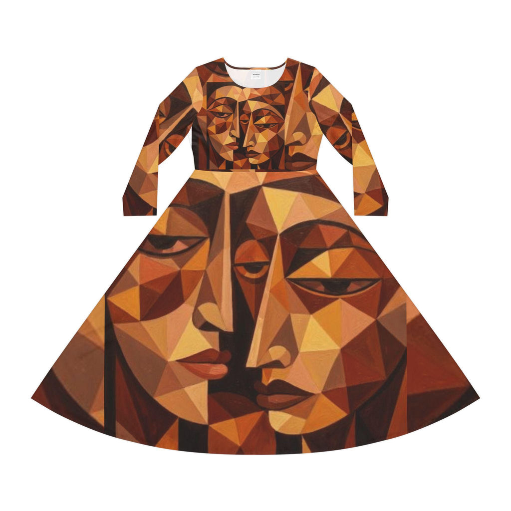 Women's Long Sleeve Dance Dress (AOP) "No More Stolen Sisters!" #mmiwg Collection