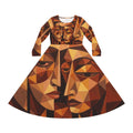 Women's Long Sleeve Dance Dress (AOP) "No More Stolen Sisters!" #mmiwg Collection