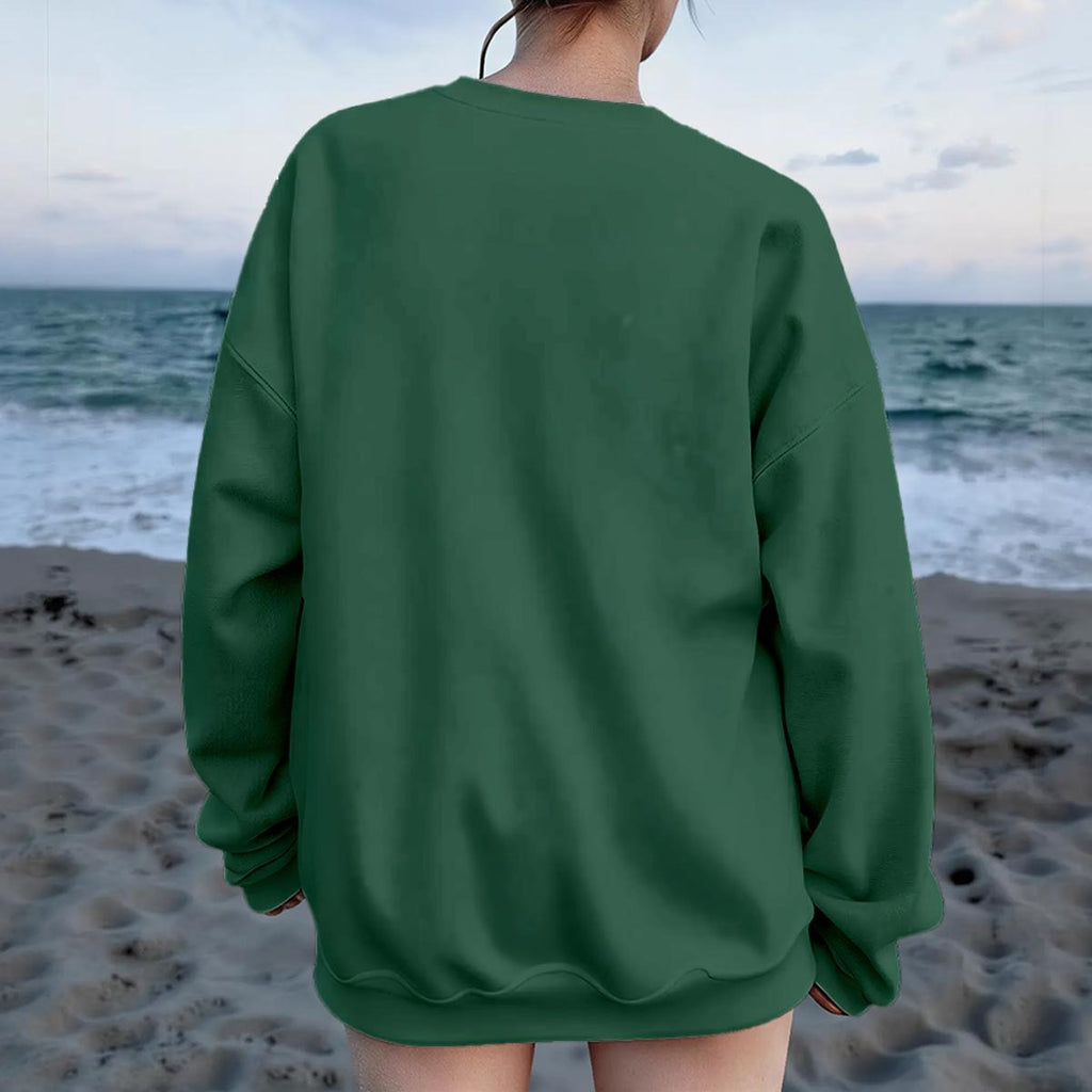 Women's Drop Shoulder Crew Neck Sweatshirt|DTF
