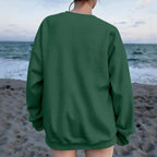 Women's Drop Shoulder Crew Neck Sweatshirt|DTF