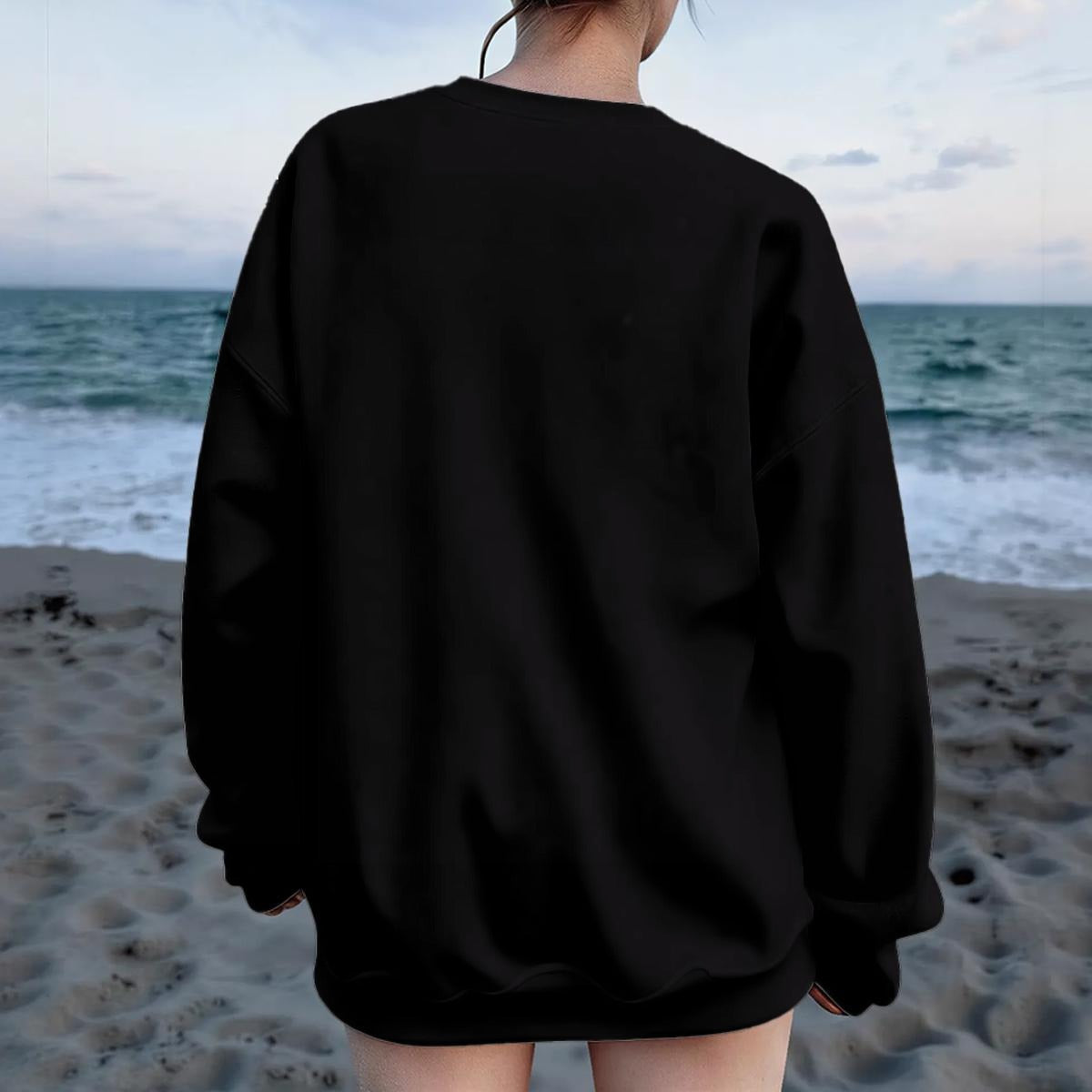 Women's Drop Shoulder Crew Neck Sweatshirt|DTF