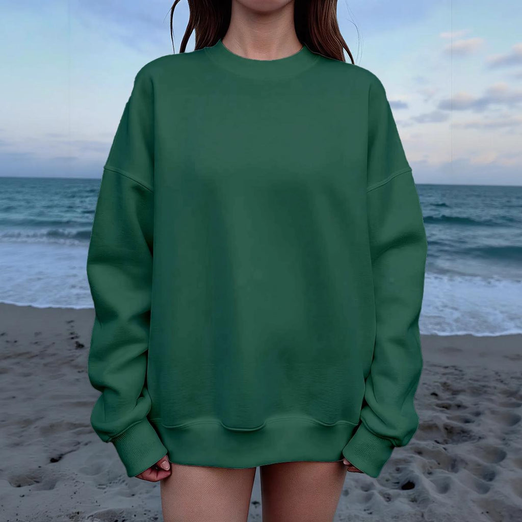 Women's Drop Shoulder Crew Neck Sweatshirt|DTF