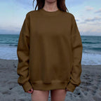 Women's Drop Shoulder Crew Neck Sweatshirt|DTF